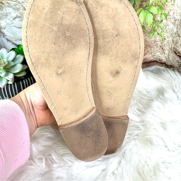 JACK ROGERS 1960 Embroidered Textile and Leather Thong Sandals, 8 - Picture 10 of 10